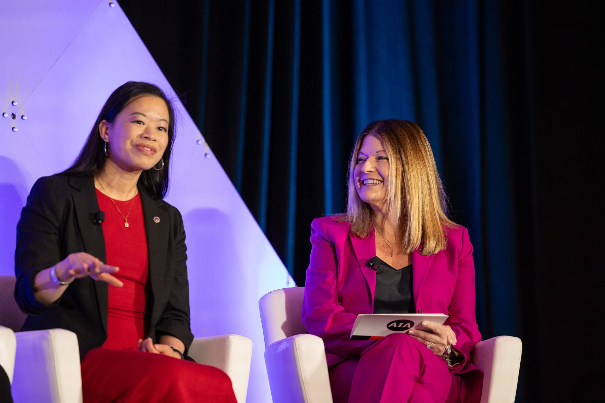 Evelyn Lee on a panel at the AIA Women's Leadership Summit, November 2025.